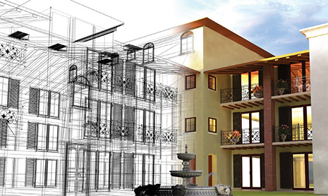 Image of a illustrated building construction