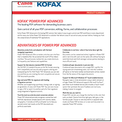 Kofax Power PDF Advanced Brochure