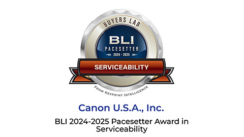 <h2 dir="ltr">Canon U.S.A., Inc. Recognized with Buyers Lab (BLI) 2024-2025 Pacesetter Award in Serviceability</h2>